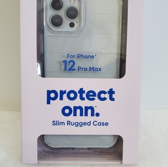 NWT Onn. Slim Rugged IPhone 12 Pro Max Clear Case - Picture 7 of 11